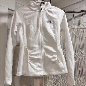 The North Face Micro Fleece Hoodie White Full Zip XS